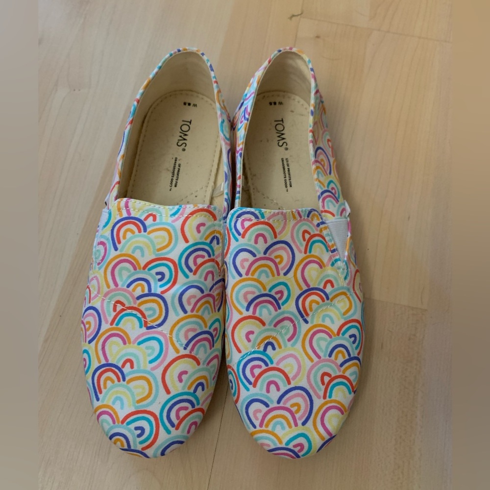 Toms Rainbow Flat Shoes 8.5 New